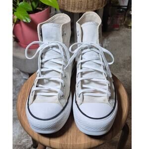 Converse All-Star Lift Platform Chuck Taylor White High-Top Size 9 Sneakers